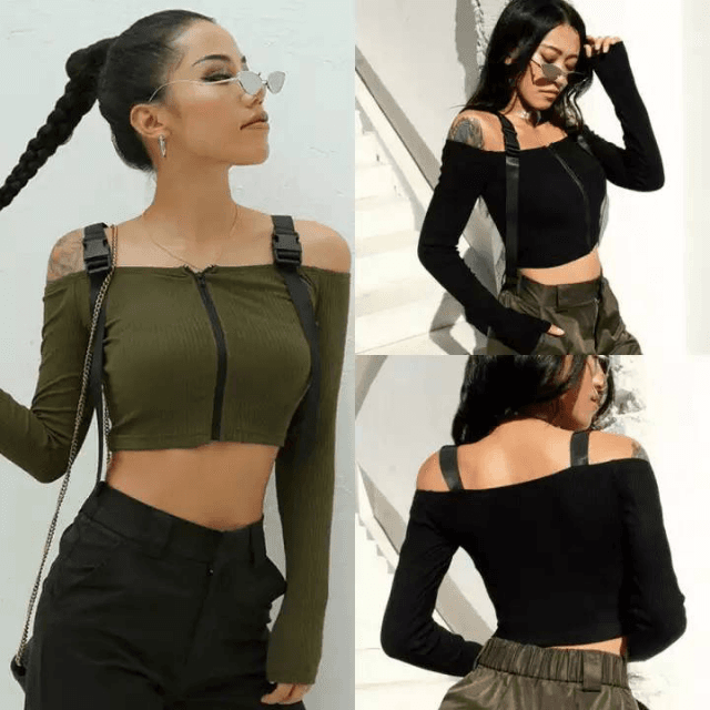 Full Sleeve Cropped Top