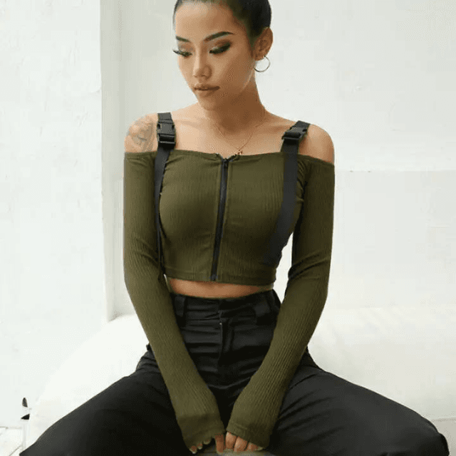 Full Sleeve Cropped Top